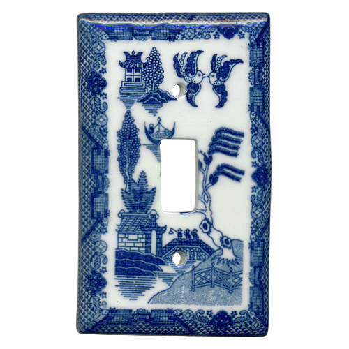 Blue Willow Ware - Electric Cover for Single Switch