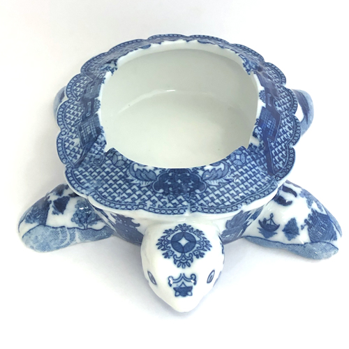 Blue Willow Turtle Shaped Dish Bowl, 7W, photo-3