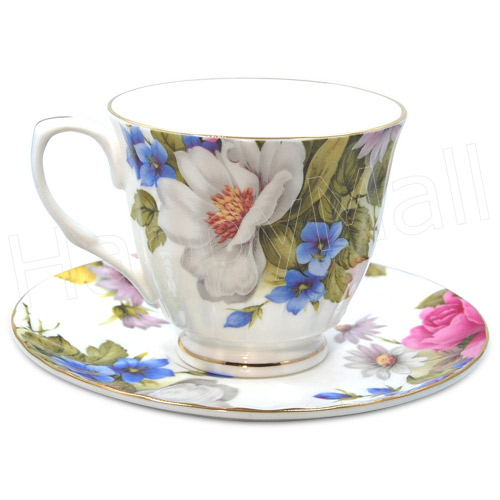 Graces Rose - Bone China Cup and Saucer Set, photo-1