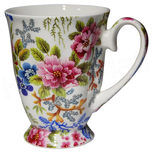 Peony Chintz Mug in White