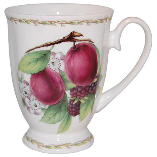 Red Plum - Graces Orchard Footed Swirl Mug