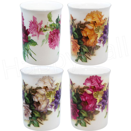 Classic English Rose Mug - Set of 4, photo-1
