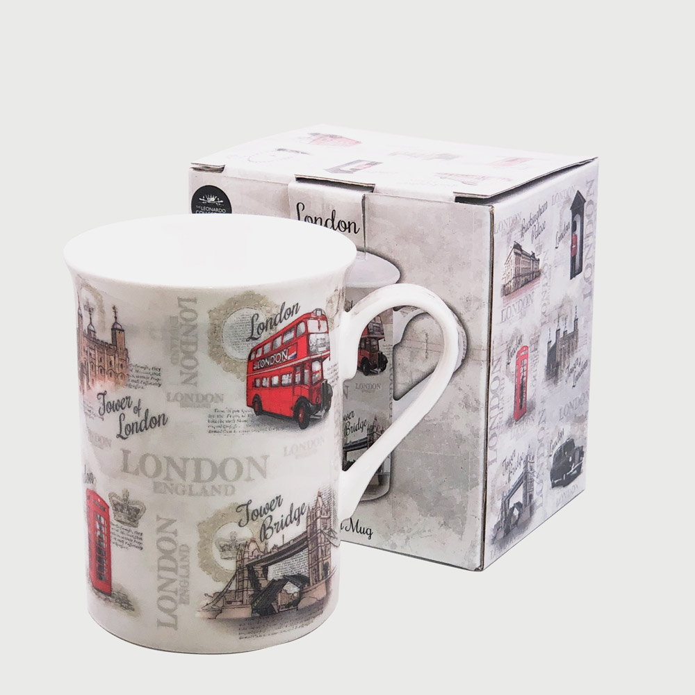 Vintage Style London Souvenir Mug with Gift Box