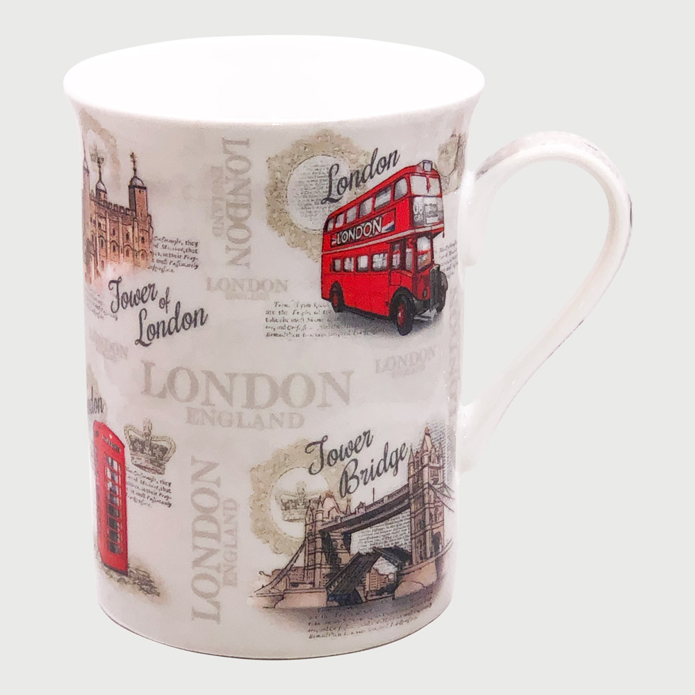 Vintage Style London Souvenir Mug with Gift Box, photo-1
