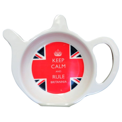 Keep Calm and Rule Britannia - Melamine Tea Bag Tidy