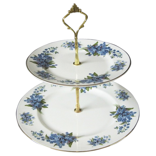 2-Tier Cake Stand, Forget-Me-Not