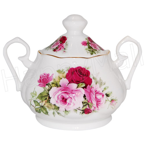 Summertime Rose Fluted Cream and Sugar Set, photo-2