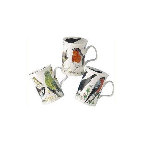Garden Birds Mug - Assorted Set of 3 Fine Bone China Mugs