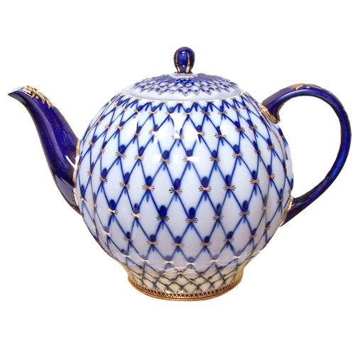 Cobalt Net Teapot - 3 Cup