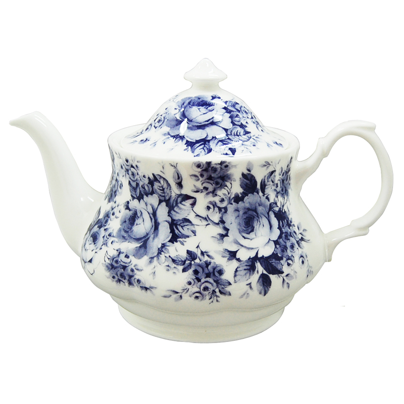English Chintz in Blue Teapot, 6 Cup