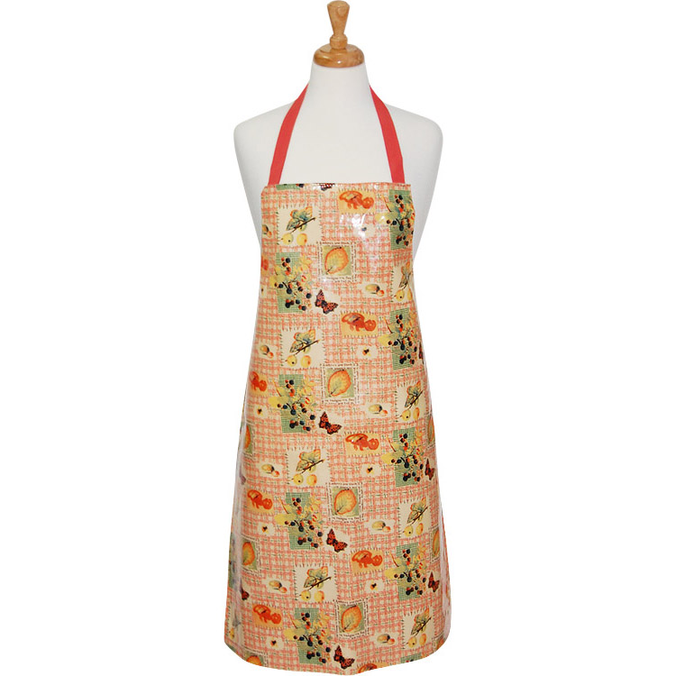 PVC Apron Edwardian Lady Fruit in PVC coated cotton