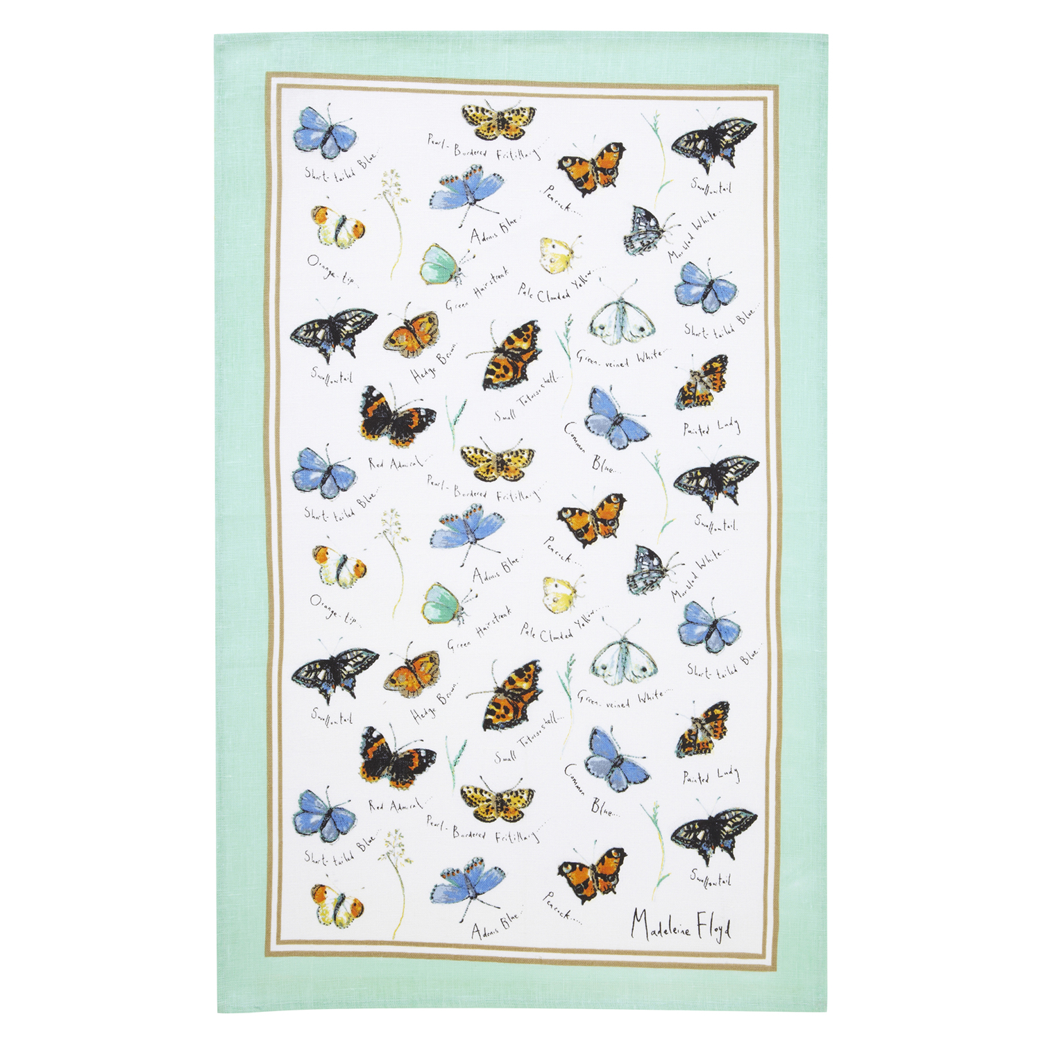 Butterflies - Linen Tea Towel