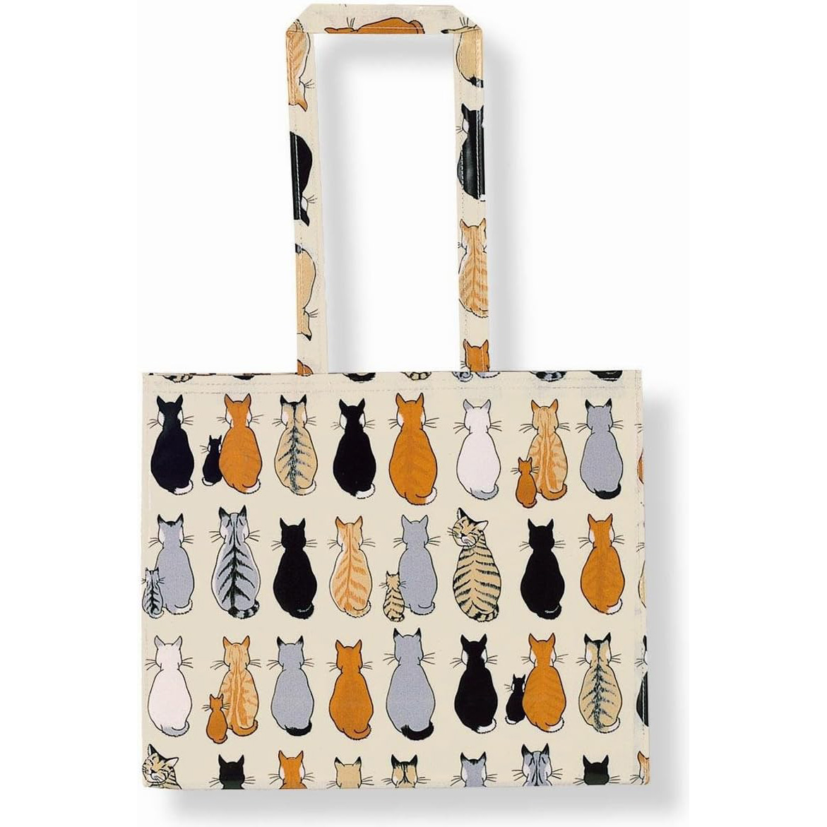 Cats in Waiting Shoulder PVC Bag, 12x 14.5