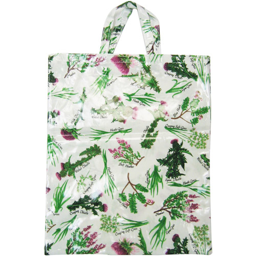 Heather and Thistle PVC Bag, 14.5x 18