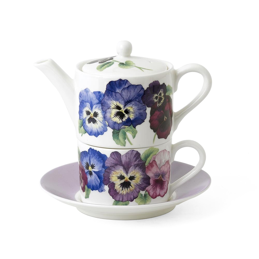 Pansy Tea for One Teapot Set