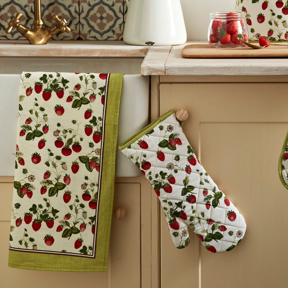 RHS Strawberry - Linen Tea Towel, photo-1