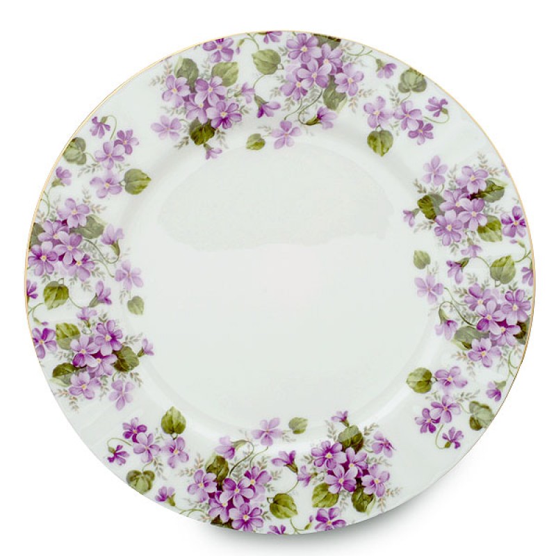 Violet Dessert Plates, Set of Four, 7.5D