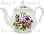 Violets 6-Cup Teapot