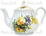 Yellow Spring Flowers 6-Cup Teapot