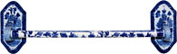 Blue Willow Ware - Towel Rack with Porcelain Rod