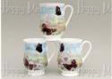 Butterflies - Set of 3 Bone China Mugs