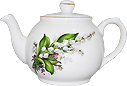 Lily of the Valley Bone China Teapot - 2 Cup