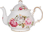 Summer Bloom Bone China Teapot - 4 Cup