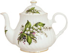 Lily of the Valley Bone China Teapot - 4 Cup
