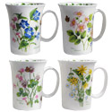 Botanical Floral Mug Set of 4