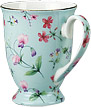Sweet Pea on Pastel Blue - Bone China Mug