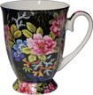 Peony Chintz Mug in Black