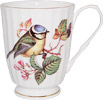 Blue Bird Mug - Swirl & Footed