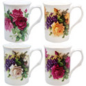 Classic Rose Mug - Set of 4