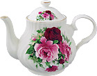 Summertime Rose Teapot, 4-Cup
