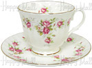 Duchess English Rose Cup and Saucer Set - Pink Scatter Rose