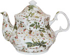 White Rose Chintz Teapot - 6 Cup