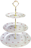 3-Tier Cake Stand, Dot Rose