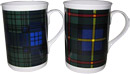 Scottish Tartan - Set of 2 Bone China Coffee Mugs
