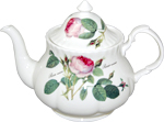 Redoute Rose Large Teapot, 8-Cup