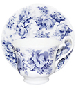 English Chinz in Blue, Cup and Saucer Set