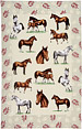 Linen Tea Towel - Horses