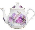 Hydrangea Bone China Teapot - 6 Cup