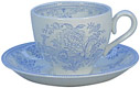 Burleigh - Cup & Saucer - Blue Asiatic Pheasants