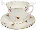 Royal Cuthbertson, Dot Rose Cup & Saucer