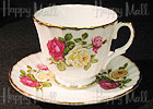 Duchess English Rose Cup and Saucer Set - Summertime Roses