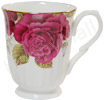 Summer Bloom, Burgundy Rose, Bone China Mug