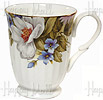 Summer Bloom, Pink Rose, Bone China Mug