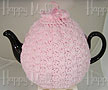 Knitted Tea Cozy, Pink, Large 6-8 Cup