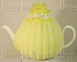 Knitted Tea Cozy, Yellow, Medium 4-5 Cup