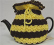 Knitted Tea Cozy, Stylish Bubble Bee, Large 6-8 Cup